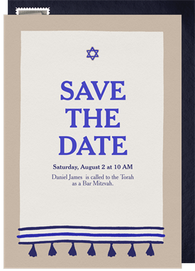'Tallit Tassels' Bar Mitzvah Save the Date