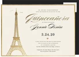 'Parisian Quince' Quinceañera Invitation
