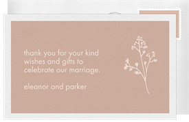 'Botanical Sprig' Wedding Thank You Note
