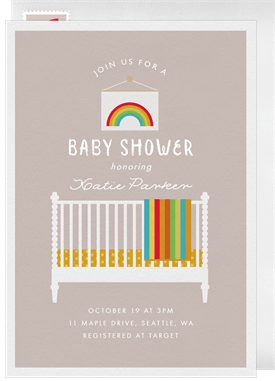 'Rainbow Nursery' Baby Shower Invitation