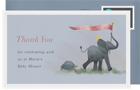 'Animal Parade' Baby Shower Thank You Note