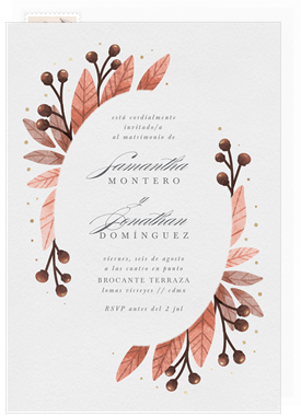 'Lovely Foliage' Wedding Invitation