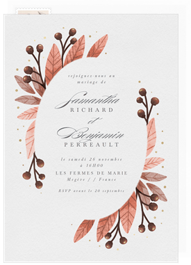 'Lovely Foliage' Wedding Invitation