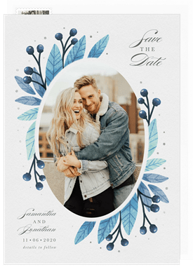 'Lovely Foliage' Wedding Save the Date