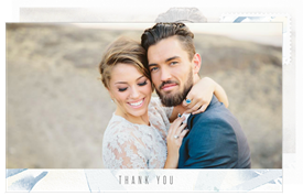 'Airy Blooms' Wedding Thank You Note
