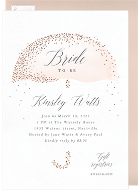'Confetti Umbrella' Bridal Shower Invitation