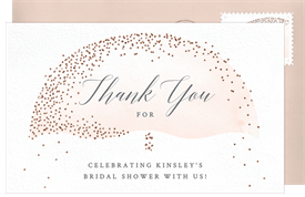 'Confetti Umbrella' Bridal Shower Thank You Note