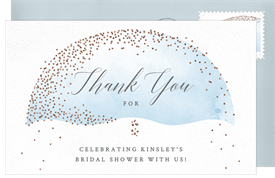 'Confetti Umbrella' Bridal Shower Thank You Note