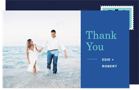 'Palm Tree Sketch' Wedding Thank You Note