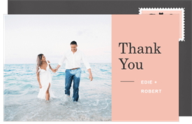 'Palm Tree Sketch' Wedding Thank You Note