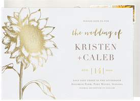 'Quintessential Sunflower' Wedding Invitation
