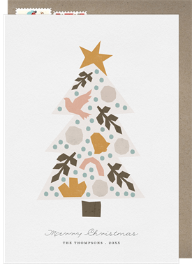 'Paper Tree' Christmas Greetings Card