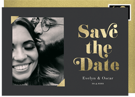 'Photo Corners' Wedding Save the Date