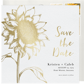 'Quintessential Sunflower' Wedding Save the Date