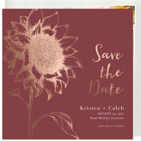 'Quintessential Sunflower' Wedding Save the Date