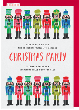 'Festive Nutcrackers' Christmas Party Invitation