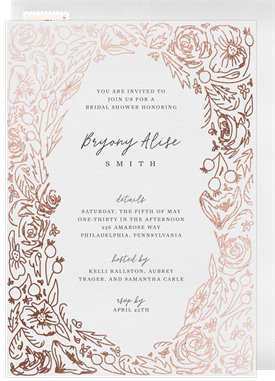 'Intricate Botanical' Bridal Shower Invitation