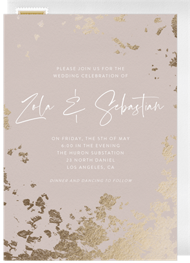 'Scattered Foil' Wedding Invitation