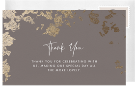 'Scattered Foil' Wedding Thank You Note