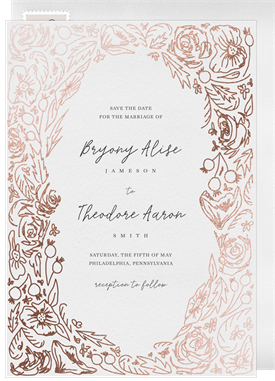 'Intricate Botanical' Wedding Save the Date