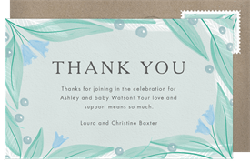 'Tiny Hands' Baby Shower Thank You Note