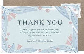 'Tiny Hands' Baby Shower Thank You Note