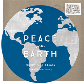 'Peaceful Earth' Christmas Greetings Card