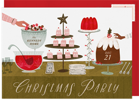 'Christmas Buffet' Christmas Party Invitation