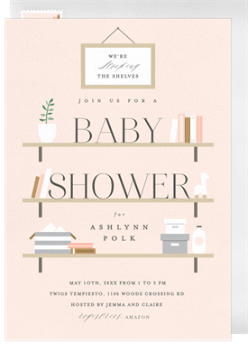 'Stock the Shelves' Shower Invitation