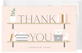 'Stock the Shelves' Baby Shower Thank You Note