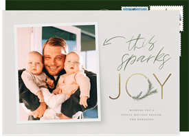 'This Sparks Joy' Holiday Greetings Card
