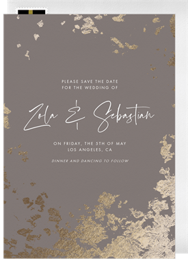 'Scattered Foil' Wedding Save the Date