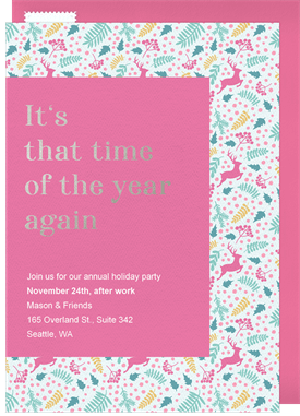 'That Time' Business Holiday Party Invitation