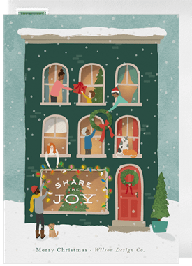 'Share the Joy' Business Holiday Greetings Card