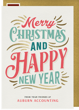 'Retro Greetings' Holiday Greetings Card