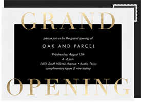 'Grand Opening Band' Grand opening Invitation