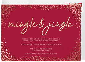 'Glitter Mingle' Holiday Party Invitation
