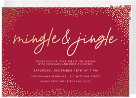 'Glitter Mingle' Christmas Party Invitation