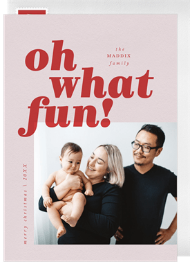 'Bold What Fun' Christmas Greetings Card