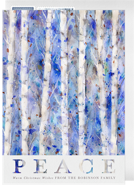 'Beautiful Birch Trees' Christmas Greetings Card