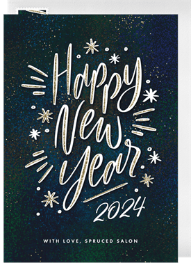 'Festive New Year' Business New Year's Greeting Card