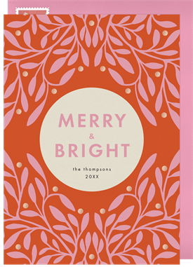 'Joyful Leaves' Holiday Greetings Card