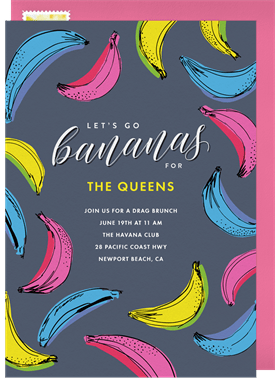 'Go Bananas' Pride Invitation