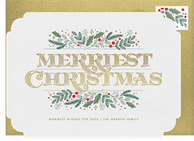 'The Merriest' Holiday Greetings Card