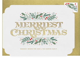 'The Merriest' Christmas Greetings Card