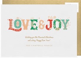 'Love&Joy' Holiday Greetings Card