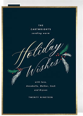 'Holiday Pines' Holiday Greetings Card