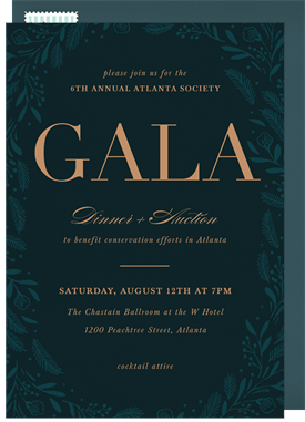 'Wreathed Gala' Gala Invitation
