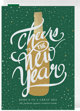 'New Year's Cheers' Business New Year's Greeting Card