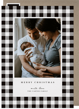 'Buffalo Plaid' Christmas Greetings Card